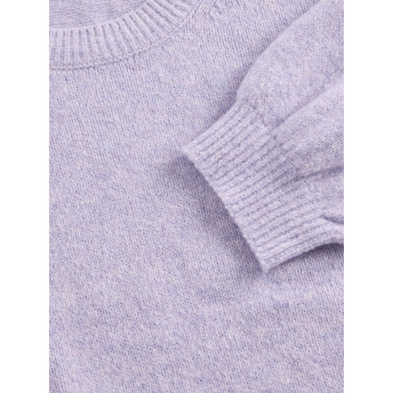 FAST CASHSOFT SWEATER_CREW PURPLE HEATHER 450