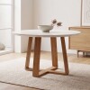 Mesa de Comedor Redonda 1.0 Blanco/Natural - Wood Mesa de Comedor Redonda 1.0 Blanco/Natural - Wood