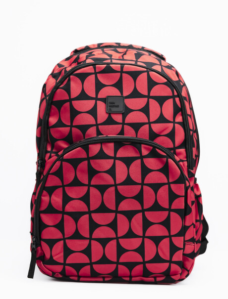 Mochila Fullprint Rojo y Negro