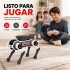 Perro Robot Inteligente con Control Remoto, Luces y Sonido GRIS
