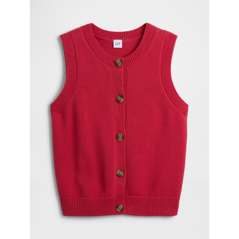 V-SWEATER VEST CHAKRA RED