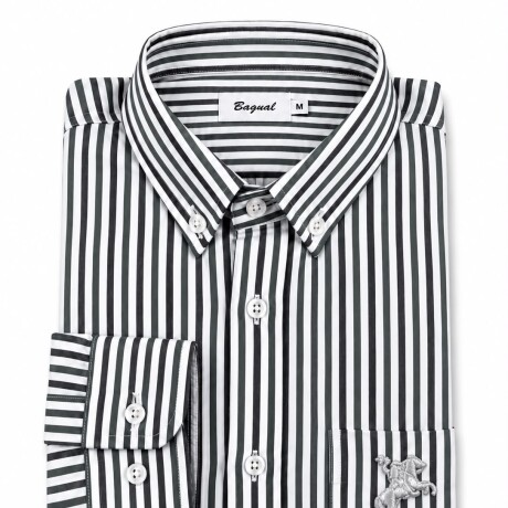 Camisa Caballero Rayas verde y negra
