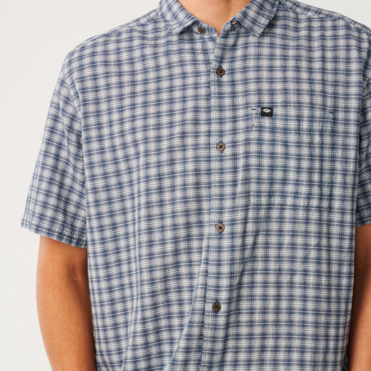 Camisa Rip Curl Classic Surf Check - Azul Camisa Rip Curl Classic Surf Check - Azul