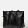 Bolso Sophie en cuero liso Negro