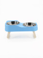 PLATO DOBLE CON PATAS CELESTE
