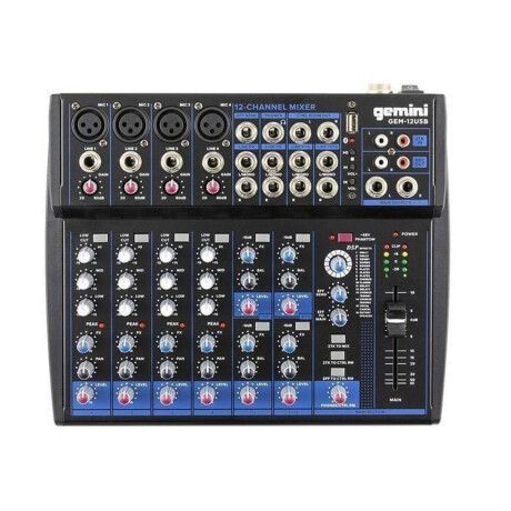 CONSOLA GEMINI GEM12USBE 12 CANALES BLUETOOTH CONSOLA GEMINI GEM12USBE 12 CANALES BLUETOOTH