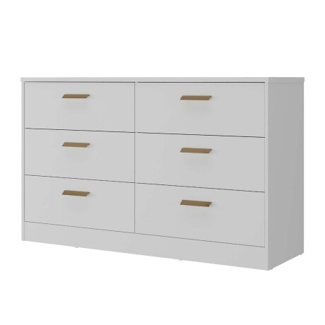 CÓMODA 6 CAJONES MDF BLANCO VENETTO II