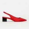 Stiletto Marga En Cuero Nobuk Rojo