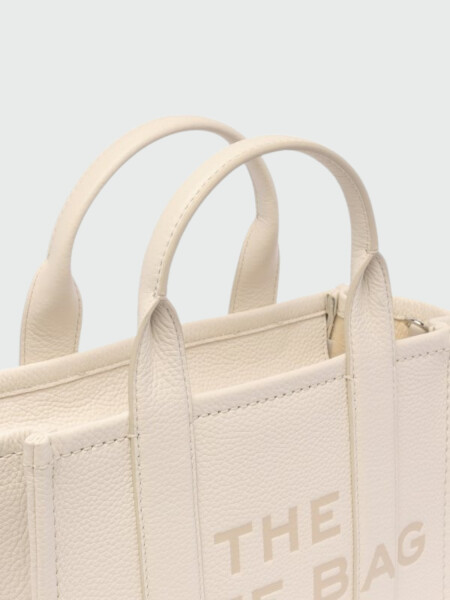 MARC JACOBS - THE LEATHER SMALL TOTE BAG Blanco