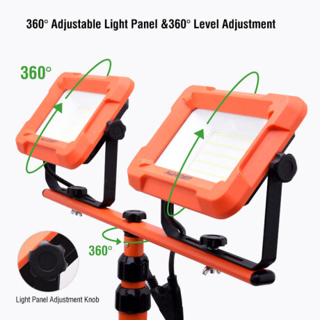 FOCO LED PORTATIL DOBLE 220/240V 2X50W 10000LUM 6500K HARDEN ++ N/a