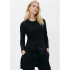 CAMISETA ML FEM PRETO ESCURO