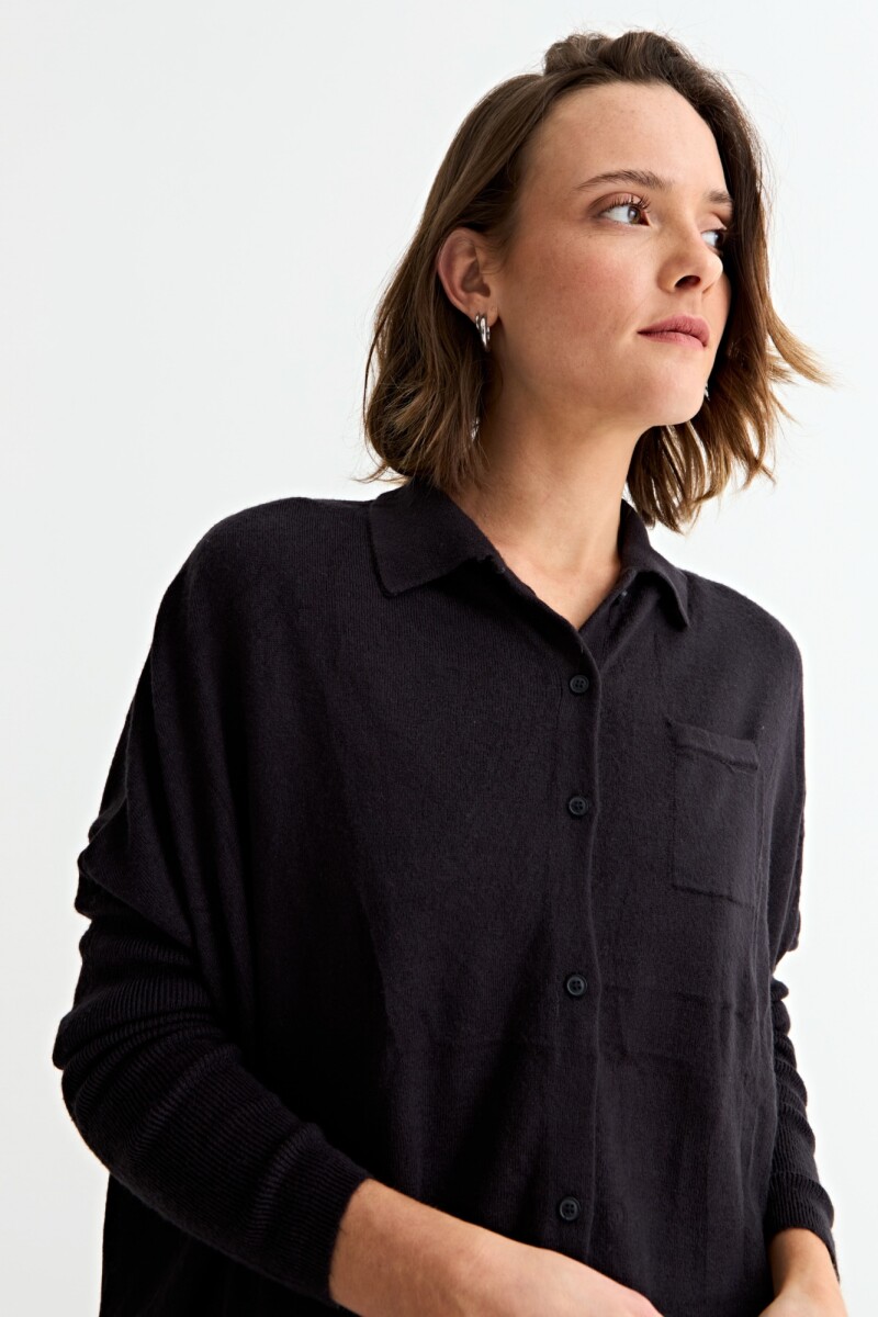 Cardigan con bolsillos NEGRO