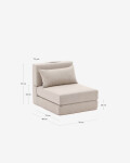 Puf cama convertible Arty beige 70 x 89 (200) cm Puf cama convertible Arty beige 70 x 89 (200) cm