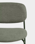Taburete apilable Meli de chenilla verde y patas de metal verde FSC Mix Credit 65 cm Taburete apilable Meli de chenilla verde y patas de metal verde FSC Mix Credit 65 cm