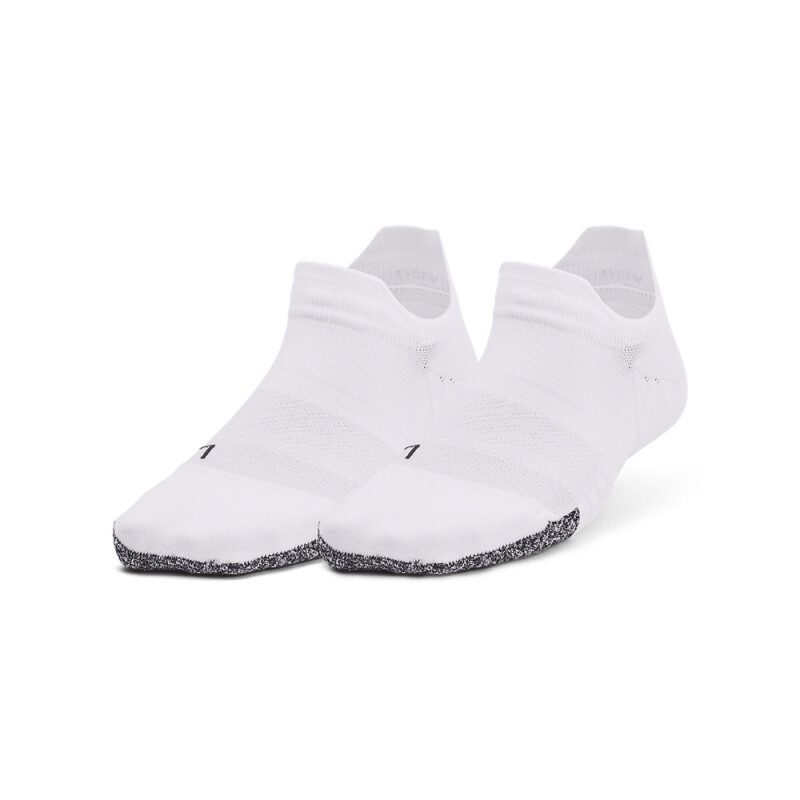 UA Breathe 2 No Show Tab 2pk-WHT WHT-100