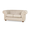 Sillón 100% Cuero - 2 Cuerpos - Chesterfield Arena