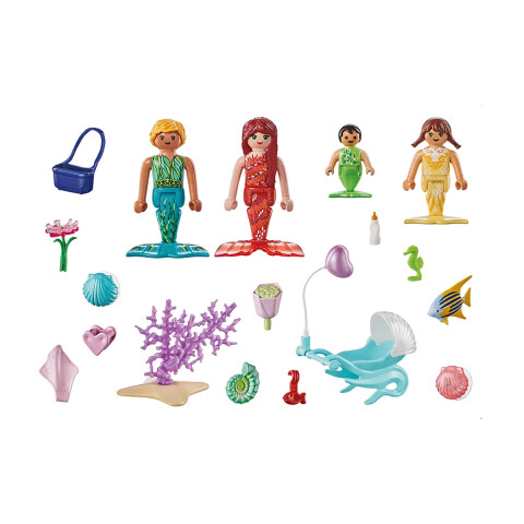 Familia de Sirenas Bajo el Agua Playmobil 30 Piezas U