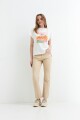 Remera m/c estampada Palmeras BLANCO