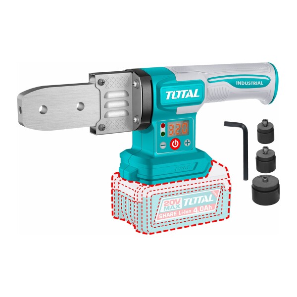 Termofusora a bateria 20v 320° 20-32mm sin bateria sin cargador total TWTLI2018 Termofusora a bateria 20v 320° 20-32mm sin bateria sin cargador total TWTLI2018