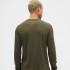 V-FRCH LS WAFFLE MINI LOGO CREW ARMY JACKET GREEN