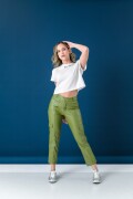 Pantalón Culotte. Verde Musgo
