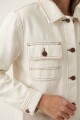 Campera denim larga BLANCO