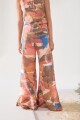 PANTALON WIDE XL LINEN PRINT Sol
