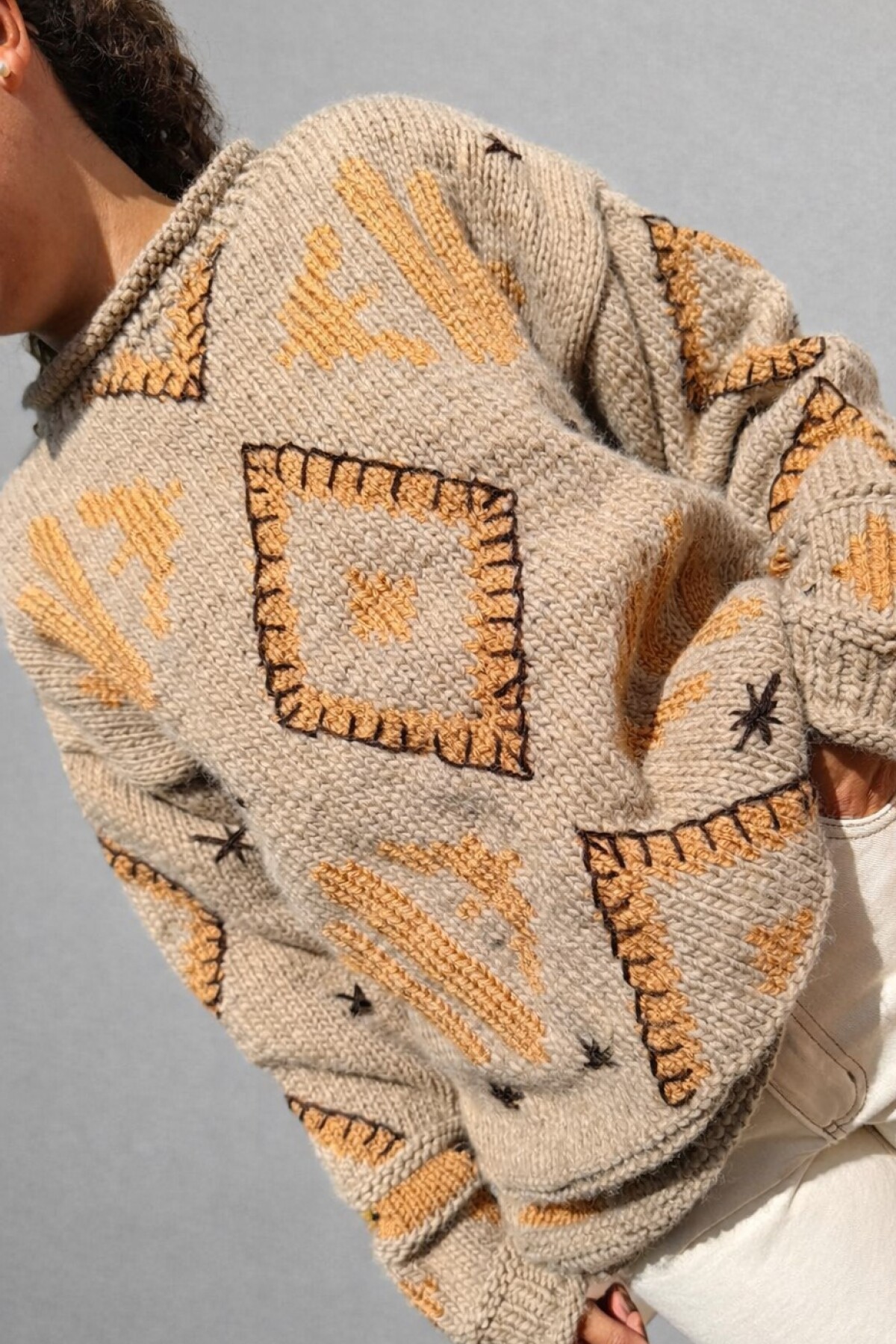 Sweater Gitano Lana Base Beige