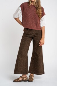 Chaleco Lurex Bordeaux