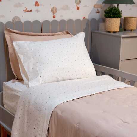 JGO SÁBANAS FIBRA SUAVE BIRDS POLIESTER BEIGE, 1P