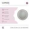 Espejo redondo Luz Led Lumax 80 cm Espejo redondo Luz Led Lumax 80 cm