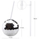 Set x4 Vaso con sorbito Disco Bola PLATEADO
