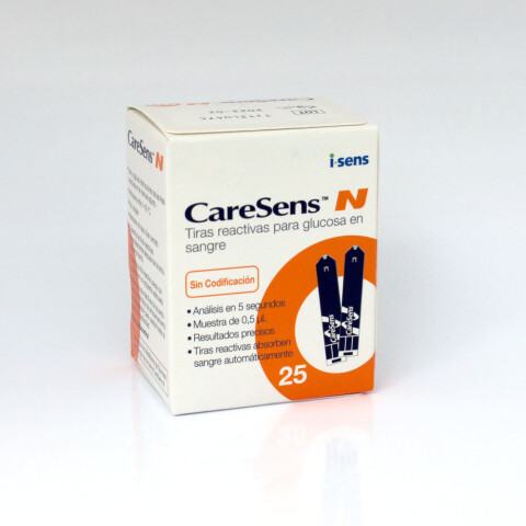 Tiras reactivas Caresens 25 Unidades