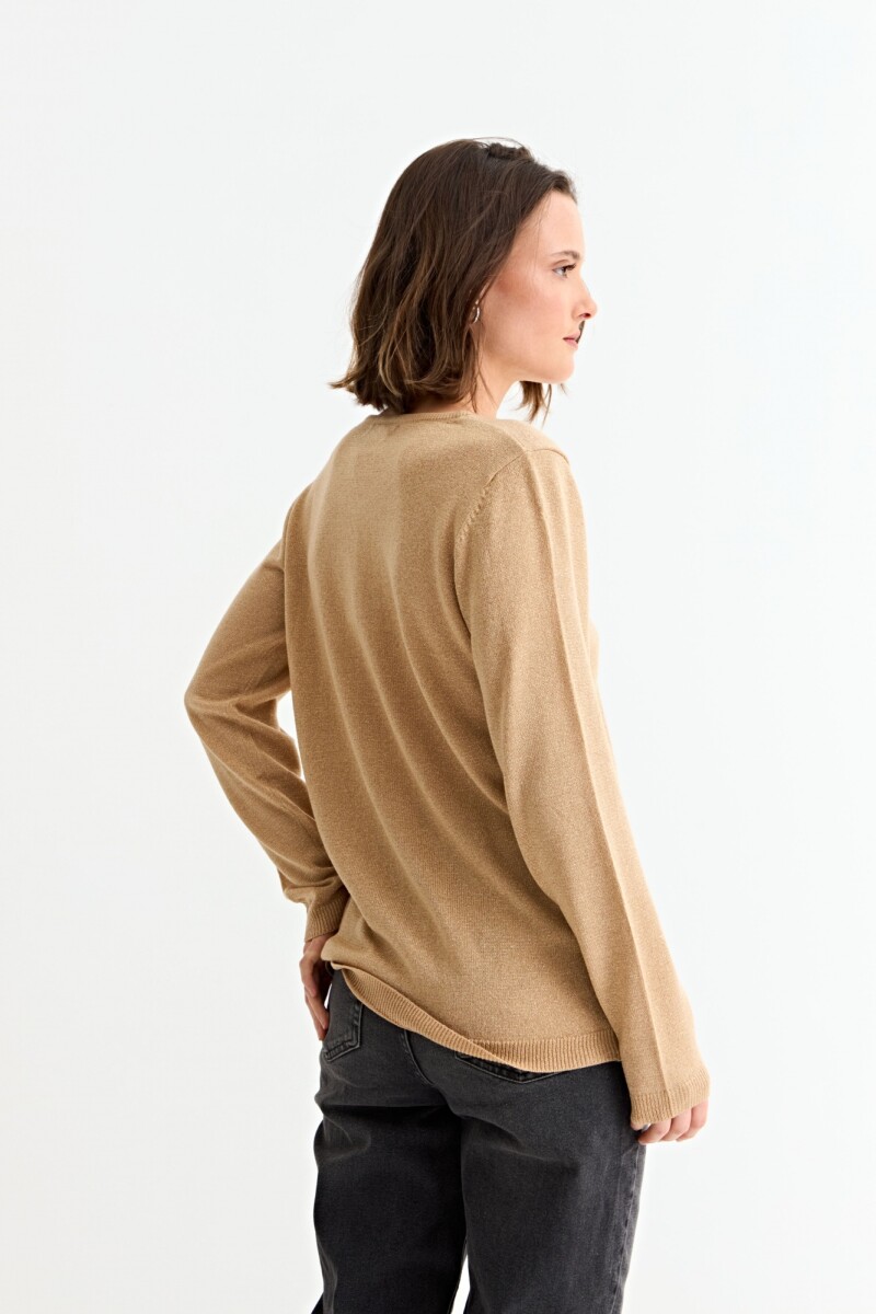 Sweater hilo metálico BEIGE