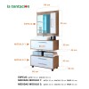 Mueble De Baño 80 Cm Pileta + Espejo Premium La Tentación Mueble De Baño 80 Cm Pileta + Espejo Premium La Tentación