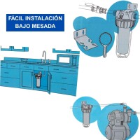 Filtro Contenedor p/ bajo mesada 1/2" y 1" INMERSA Filtro Contenedor p/ bajo mesada 1/2" y 1" INMERSA
