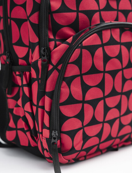 Mochila Fullprint Rojo y Negro
