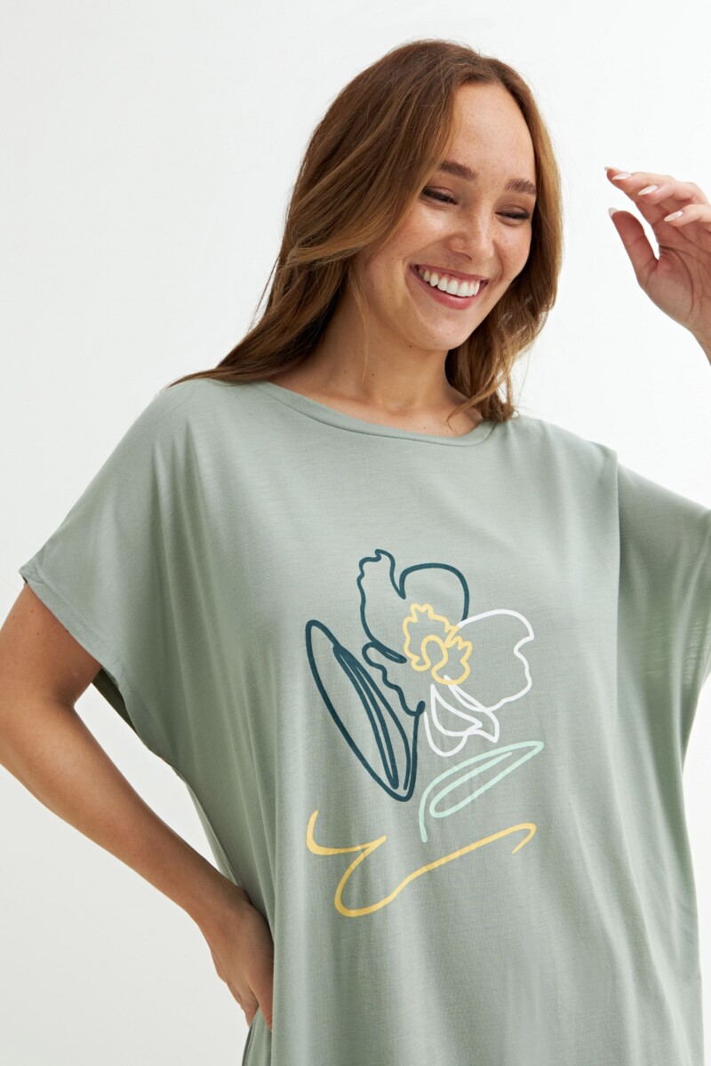 Vestido estampado VERDE