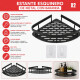 Set x2 Estante esquinero de metal NEGRO
