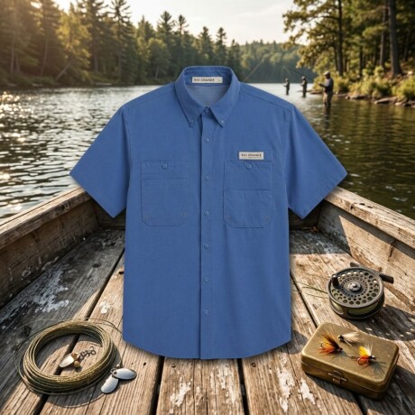 CAMISA MANGA CORTA FISHING-AZUL CAMISA MANGA CORTA FISHING-AZUL