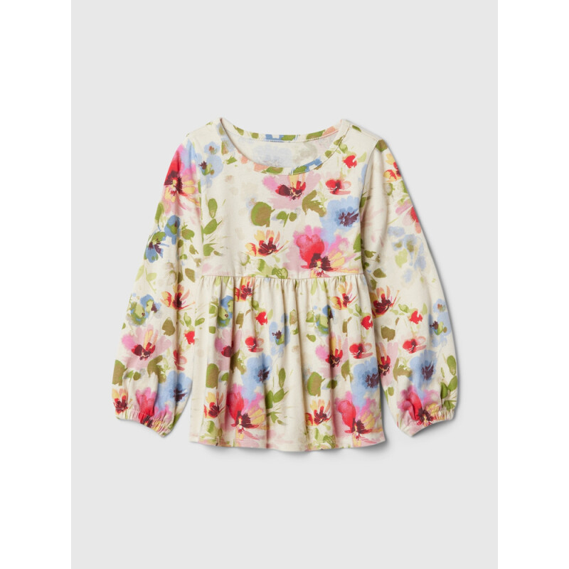 BF LS TUNIC IVORY FROST FLORAL