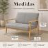 Sillón Sofá 2 Cuerpos Fc3057 GRIS