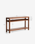 Consola Norani de madera maciza y chapa de acacia 140 x 80 cm Consola Norani de madera maciza y chapa de acacia 140 x 80 cm