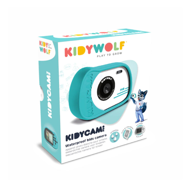 Cámara sumergible infantil Kidycam Pro Cyan Kidywolf Cámara sumergible infantil Kidycam Pro Cyan Kidywolf
