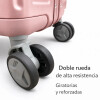 Set de Valijas Rígidas x3 con Ruedas 360° – Equipaje de Viaje Rosada