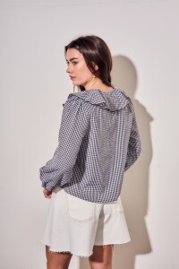 Blusa Gingham Negro