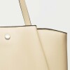 Shopper Raix en efecto cuero liso Natural