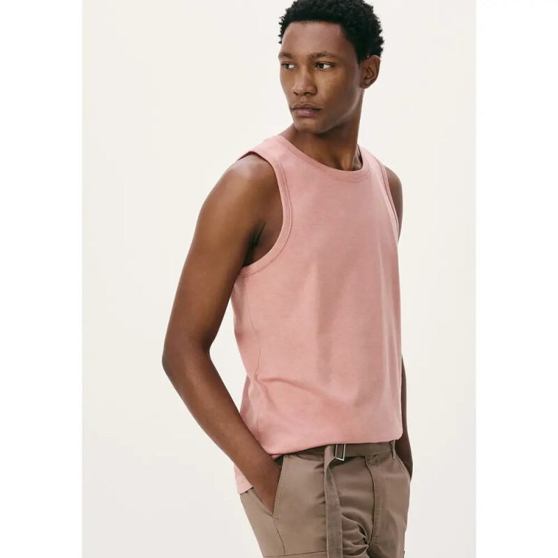 CAMISETA REGATA MASC ROSA MESCLA