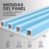 Pack x10 Wpc Simil Madera Wall Panel Lambrin 2.90x16.7 Celeste 1