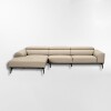 Sofá con chaise DUNA TELA BEIGE - IZQUIERDO